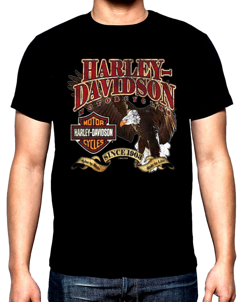 T-SHIRTS Harley Davidson, eagle fly, men's  t-shirt, 100% cotton, S to 5XL